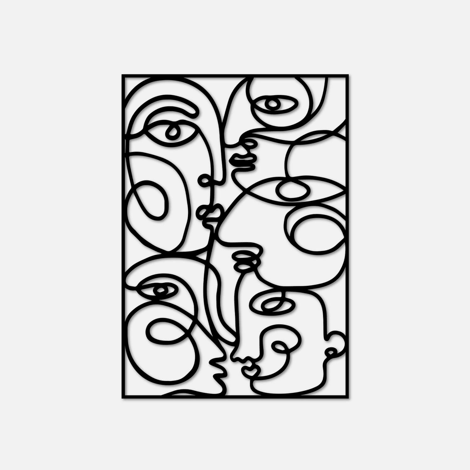 Fractured Gaze Metal Wall Art