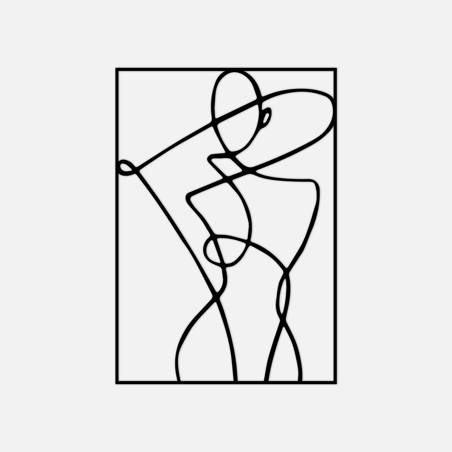 Line & Shadow Metal Wall Art